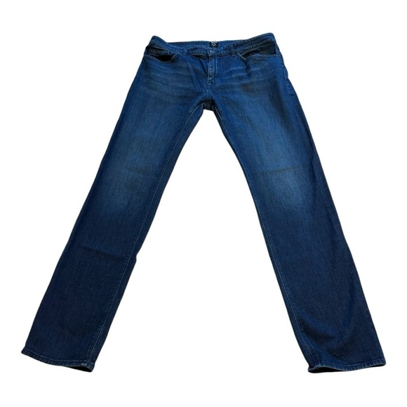 HUGO BOSS Maine Men’s Regular Fit Stretch Blue Jean Pants - Size 36/34 - Picture 1 of 16